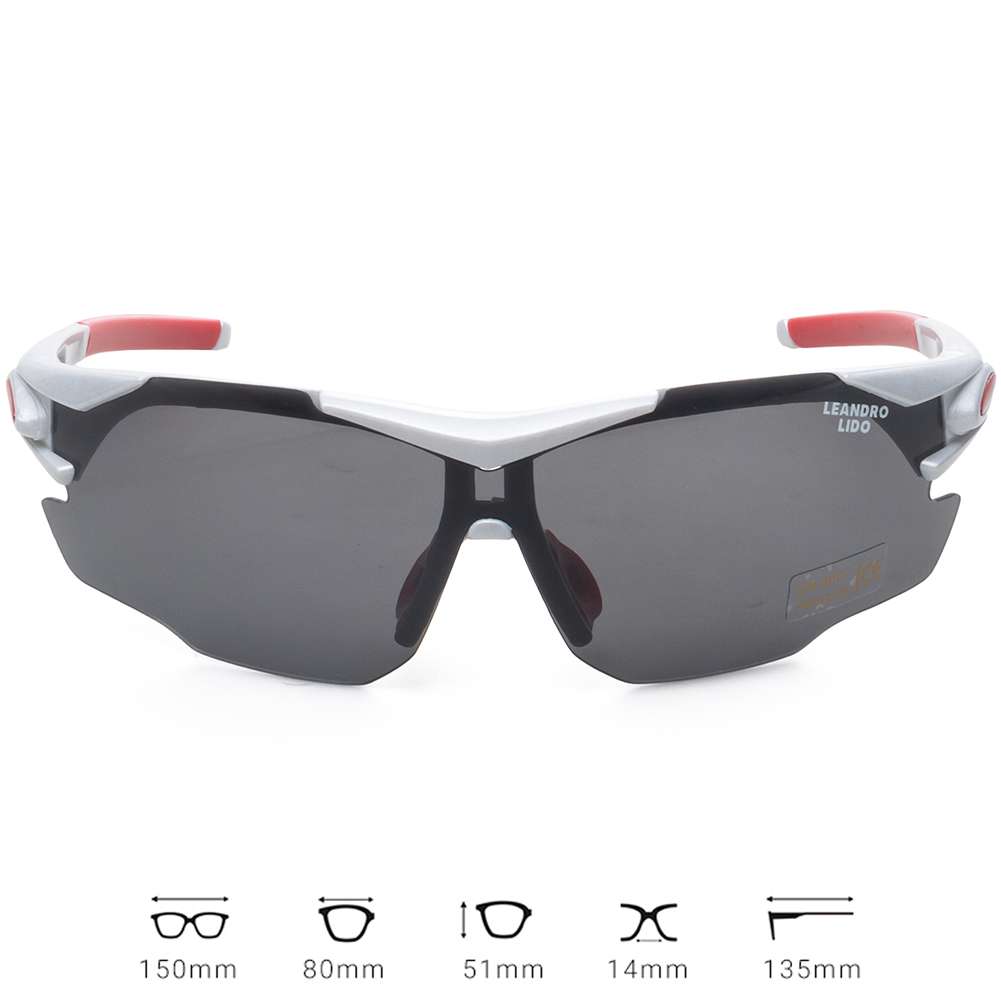 LEANDRO LIDO Challenger One Sport Sonnenbrille weiß/schwarz