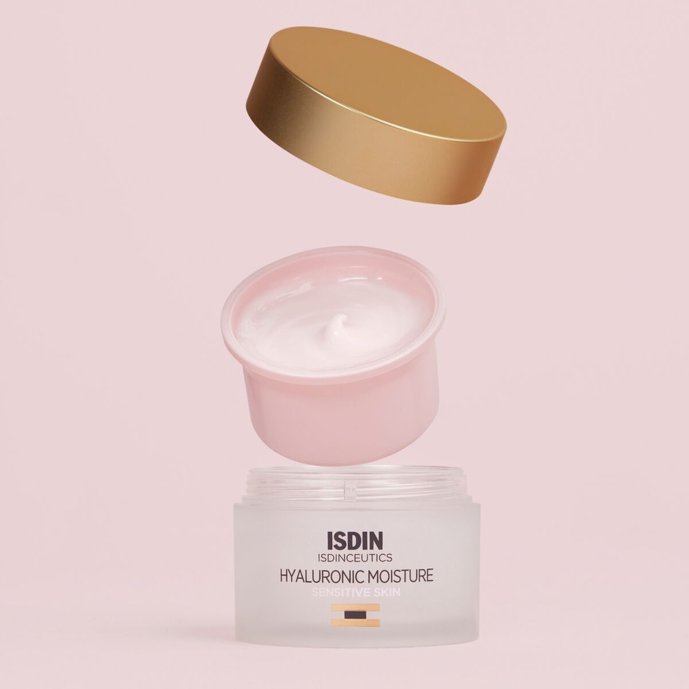 isdin Hyaluronic Moisture Peaux sensibles Crème de jour hydratante à l'acide hyaluronique Peaux Sensibles