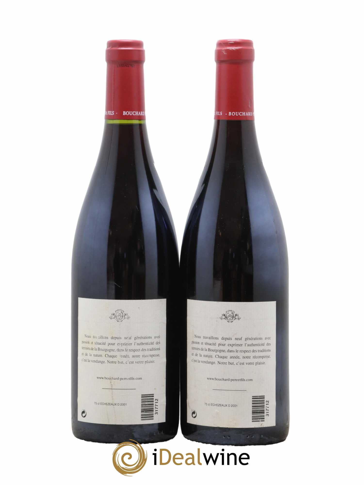 Echezeaux Grand Cru Bouchard Père & Fils  2001 - Lot de 2 Bouteilles