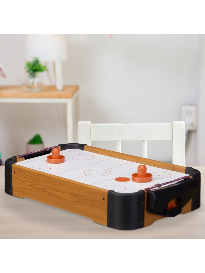 relaxdays Airhockey Tischspiel in Braun günstig kaufen onesize