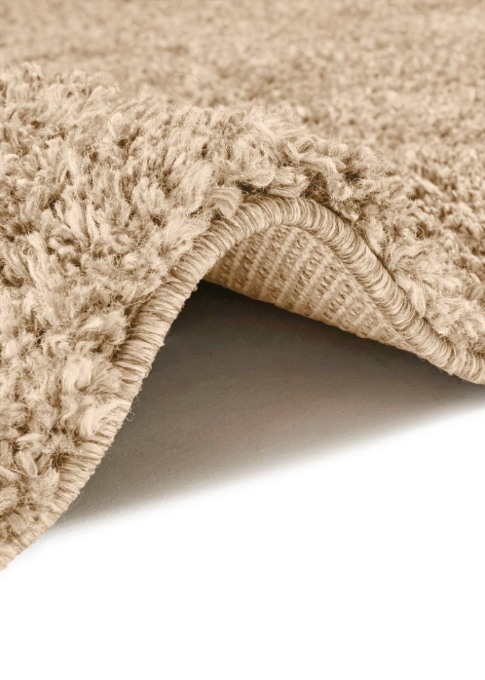 Hochflor Teppich mit Fransen