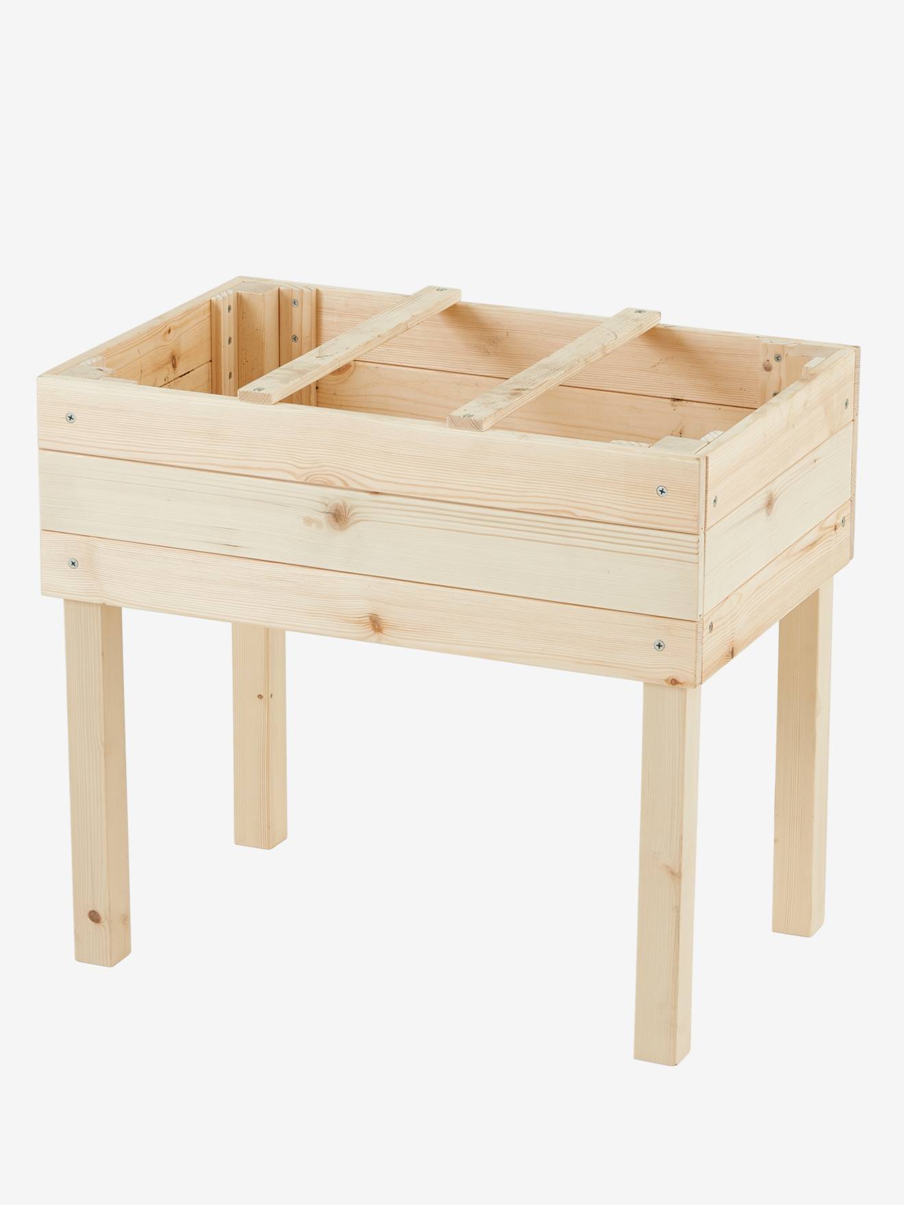 Vertbaudet Pflanzkiste aus Holz, Hochbeet - beige