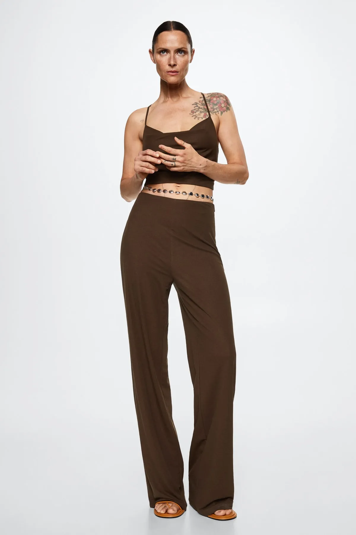 MANGO  Braune Damenhose 37050456