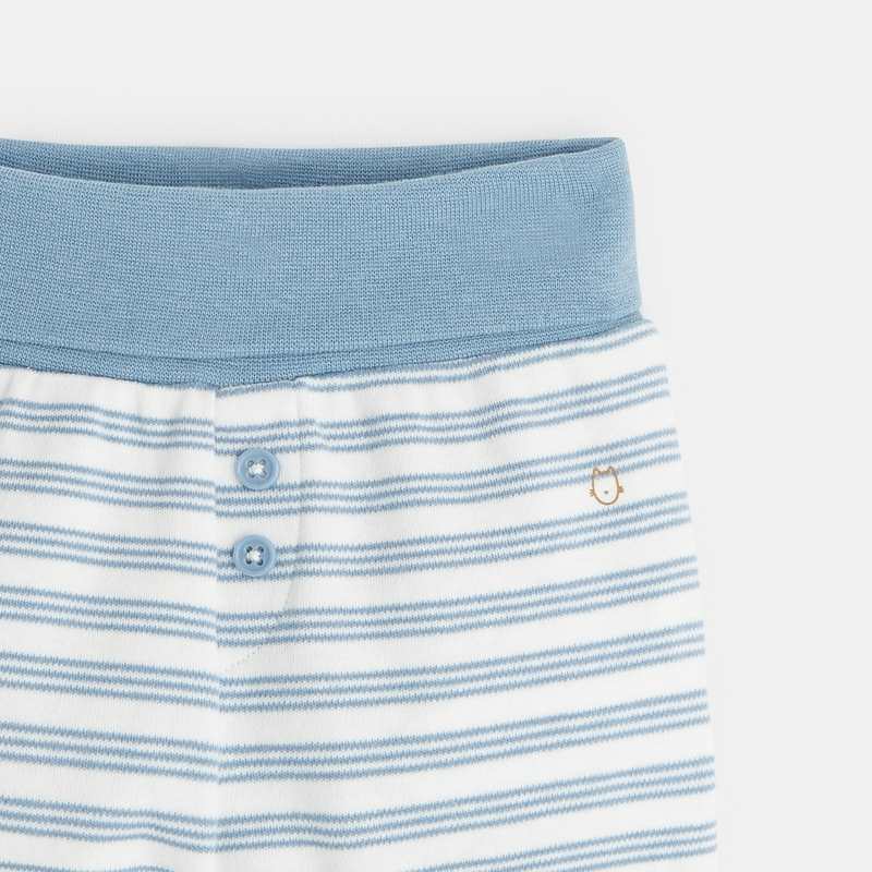 Pantalon à pieds (lot de 2) bleu naissance