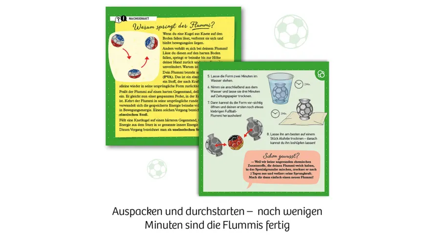 KOSMOS - Fussball-Flummis - Lass bunte Bälle durch dein Zimmer hüpfen, Experimentierkasten