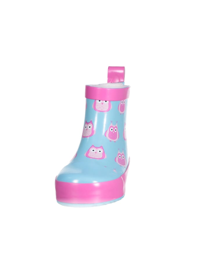 Playshoes Gummistiefel Halbschaft Eulen in Türkis günstig kaufen