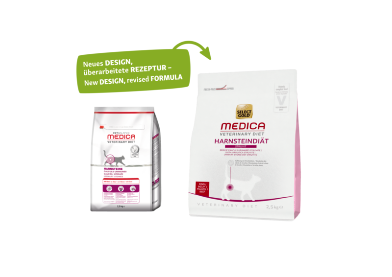 SELECT GOLD Trockenfutter SELECT GOLD Medica Harnsteindiät Rind 2,5 kg