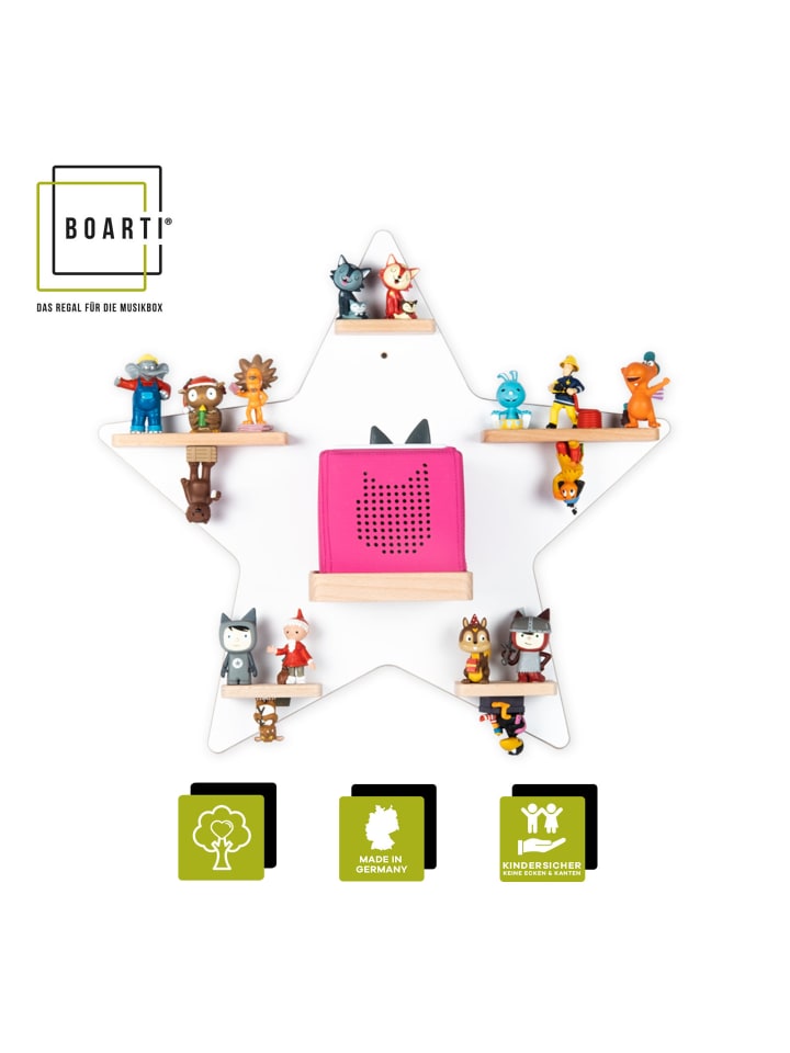BOARTI Regal Holz Stern Kinder Toniebox Tonies Figuren in Weiß günstig kaufen onesize