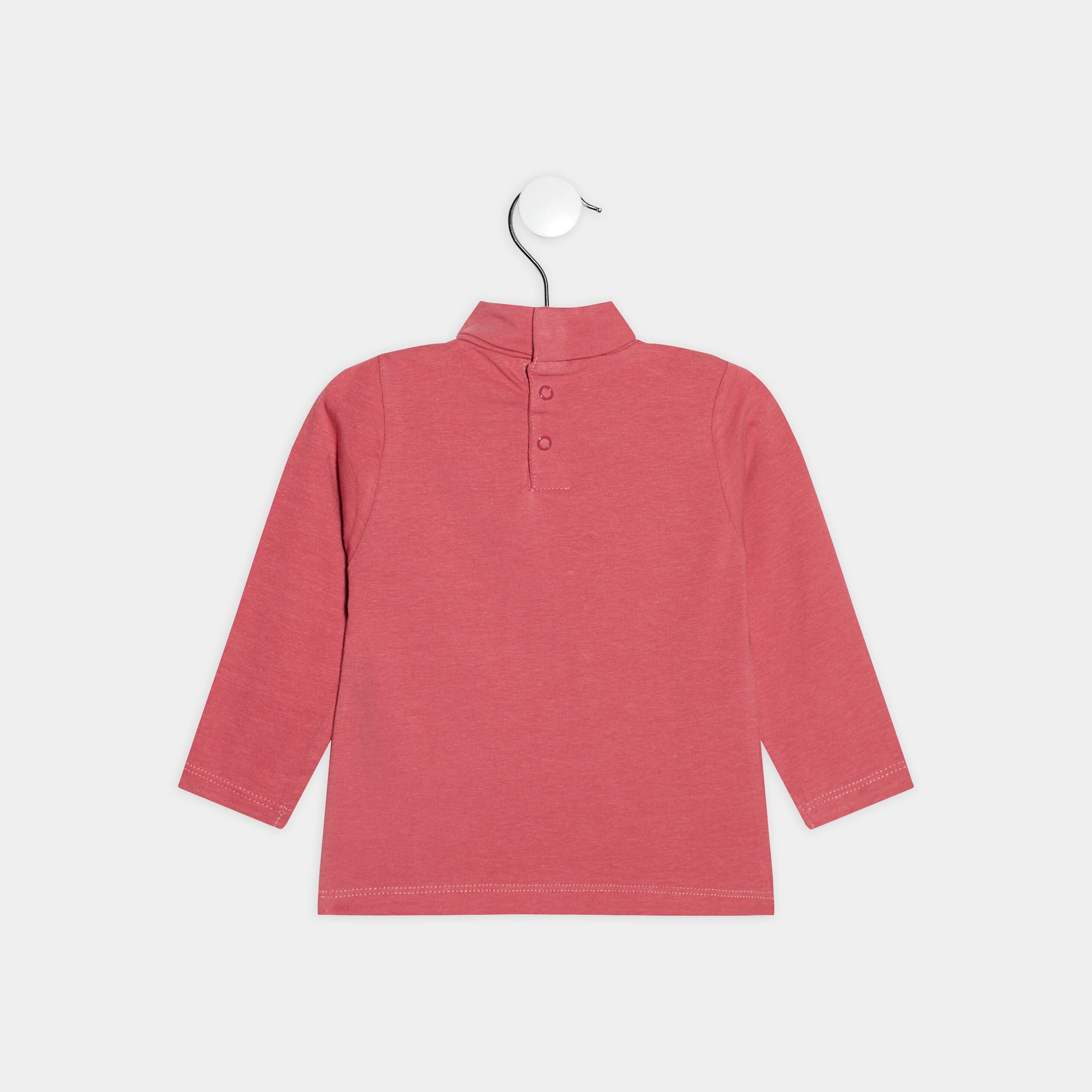 T-shirt avec col roulé rose framboise bébé fille | La Halle