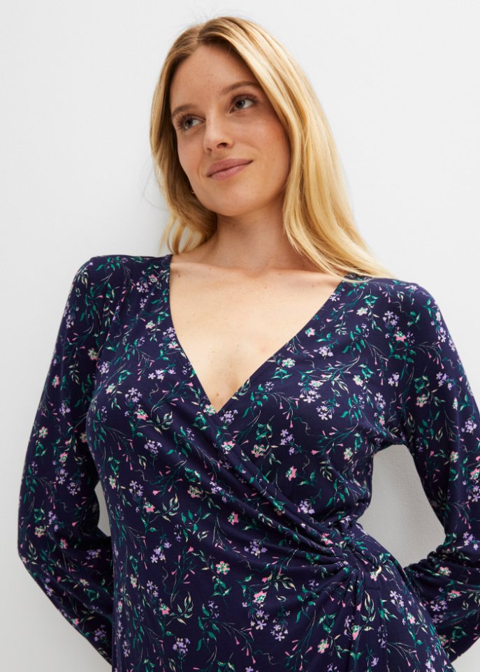 Kleid in Wickeloptik