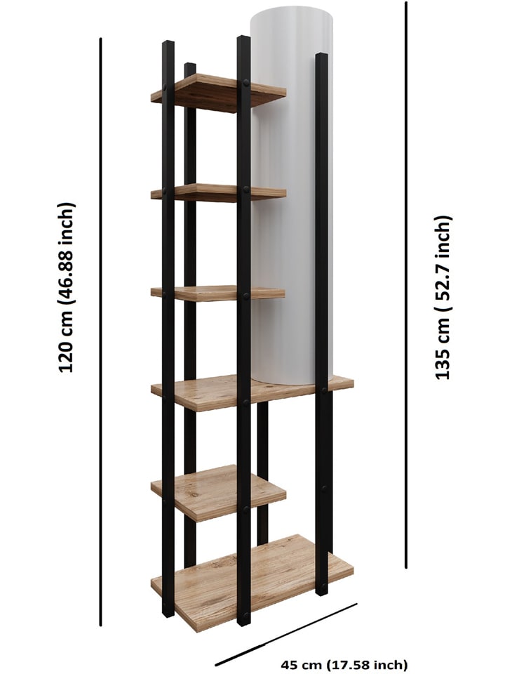 Opviq Standleuchte in Hellbraun/ Schwarz - (B)45 x (H)135 cm günstig kaufen onesize