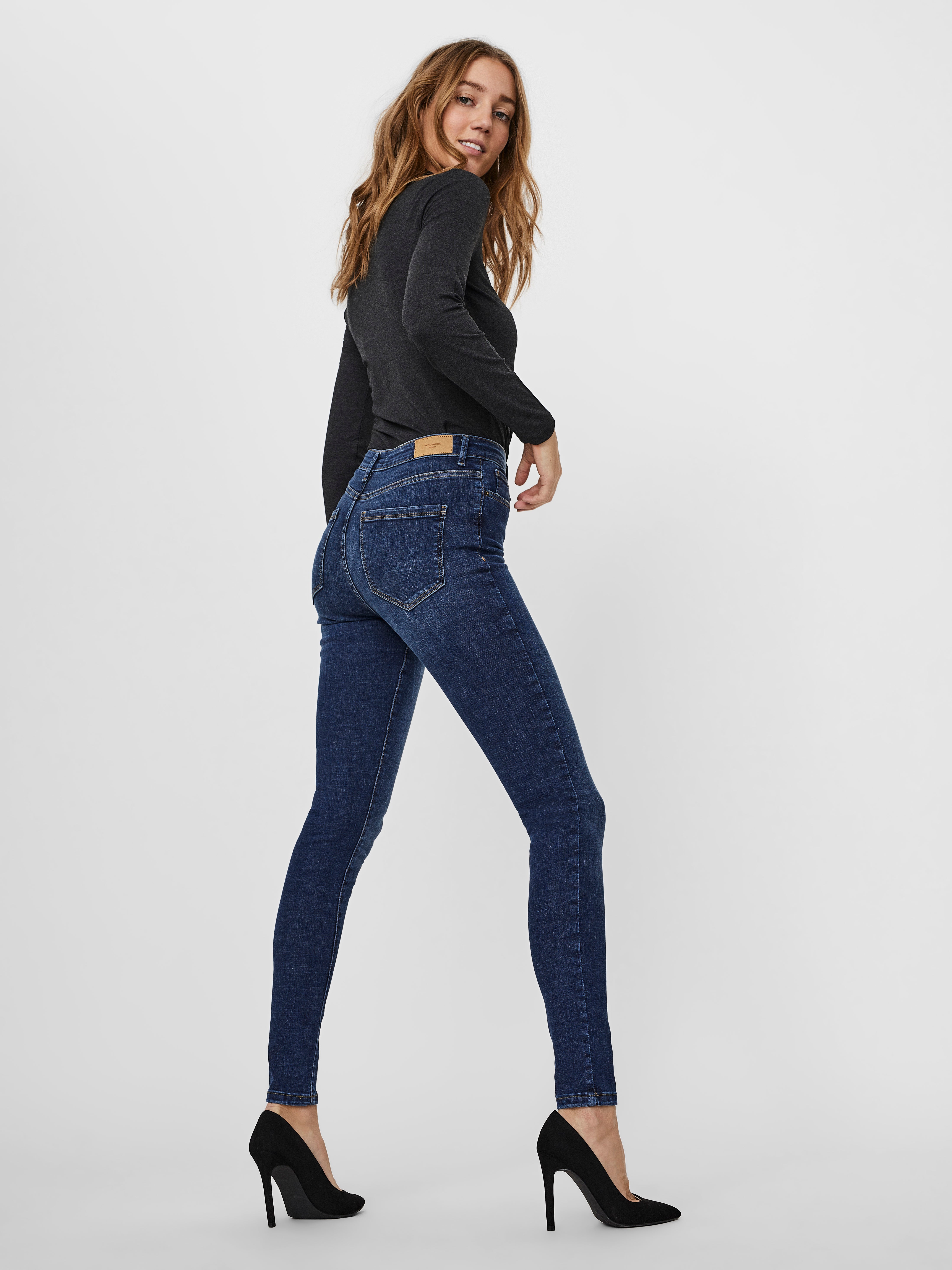 VMSOPHIA Hohe Taille Skinny Fit Jeans