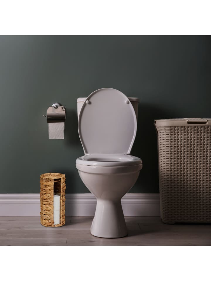 relaxdays Toilettenpapier Aufbewahrung in Natur - (H)34 x Ø 18 cm günstig kaufen onesize
