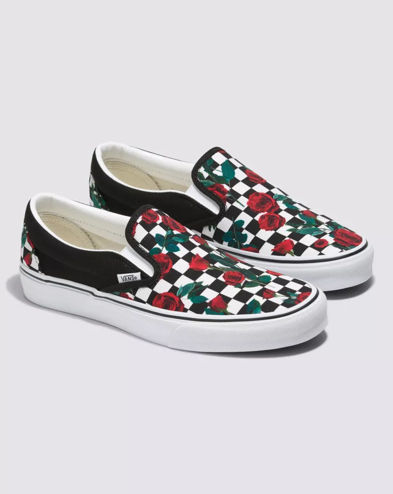 Customs Checkerboard Roses Slip-On