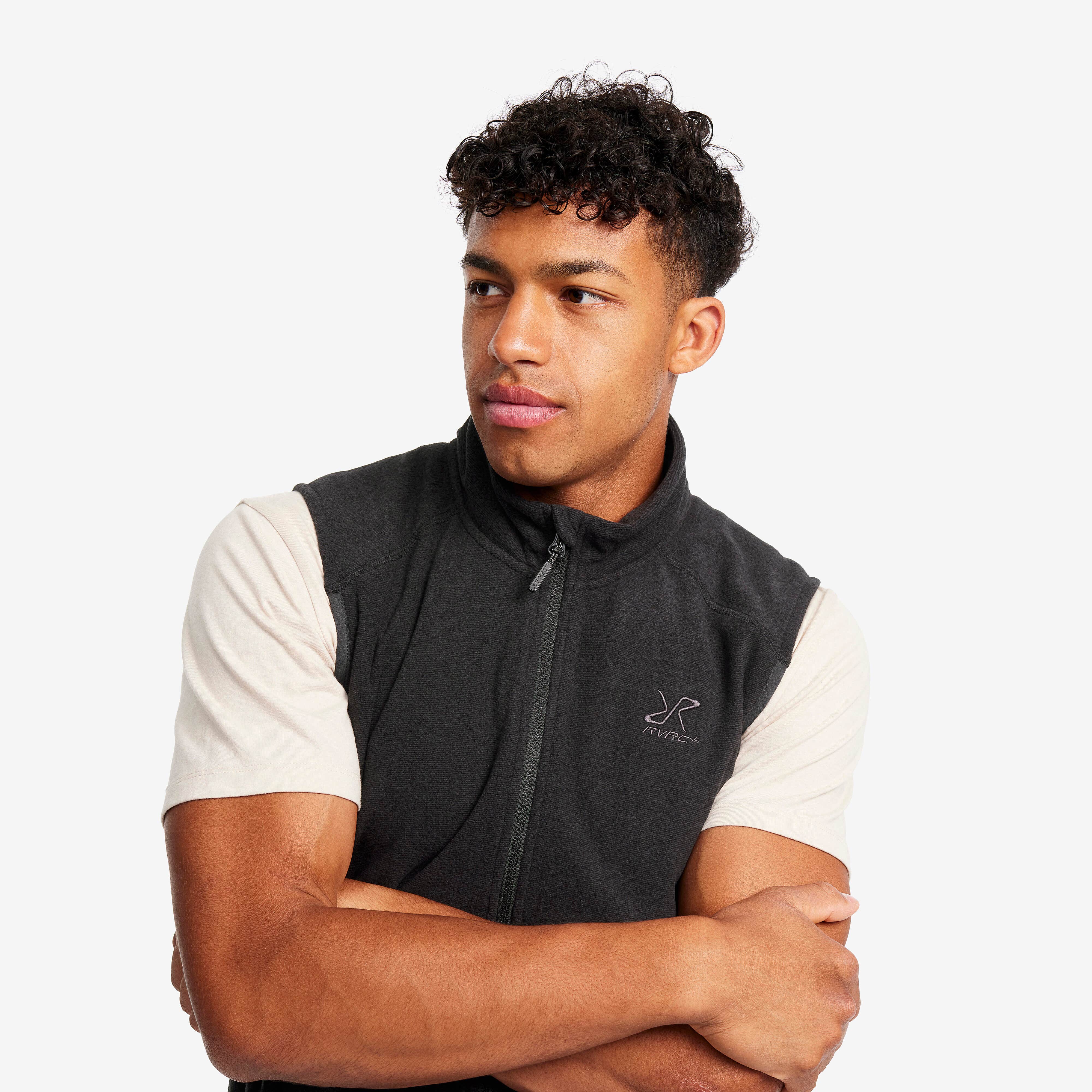 Essential Fleece Vest Homme Black