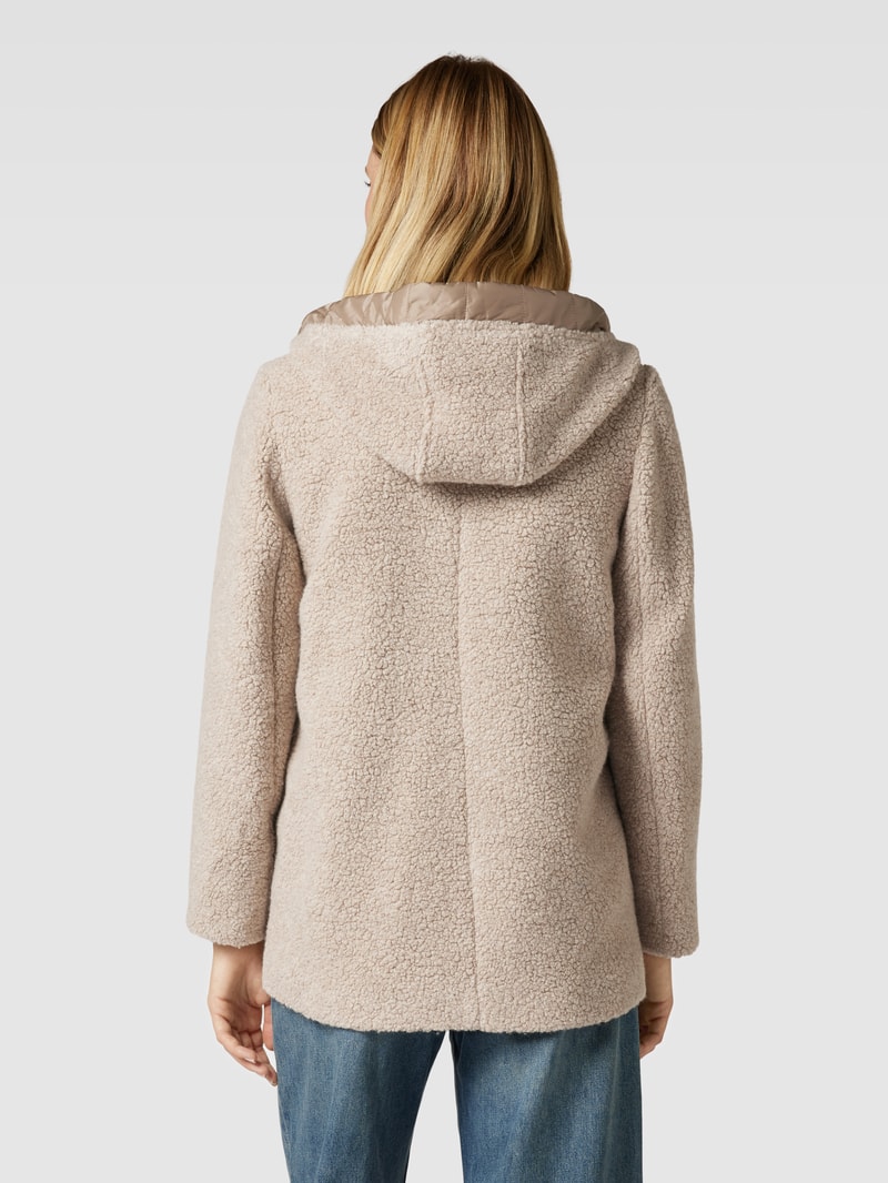 Jacke mit Teddyfell in beige