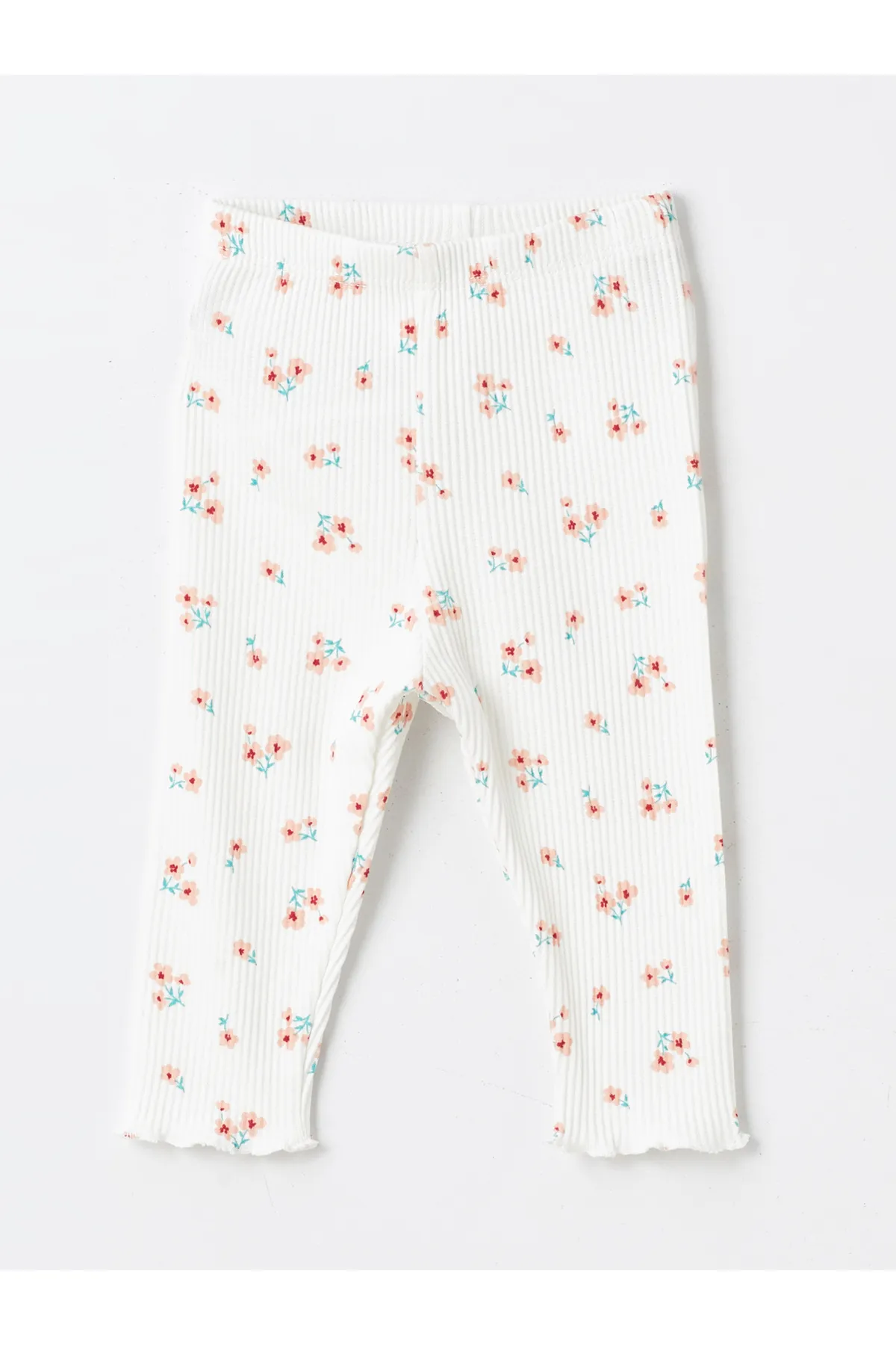 LC Waikiki  2-teiliges Set aus bedruckter Babybluse und Leggings für Babys mit Kragen und langen Ärmeln