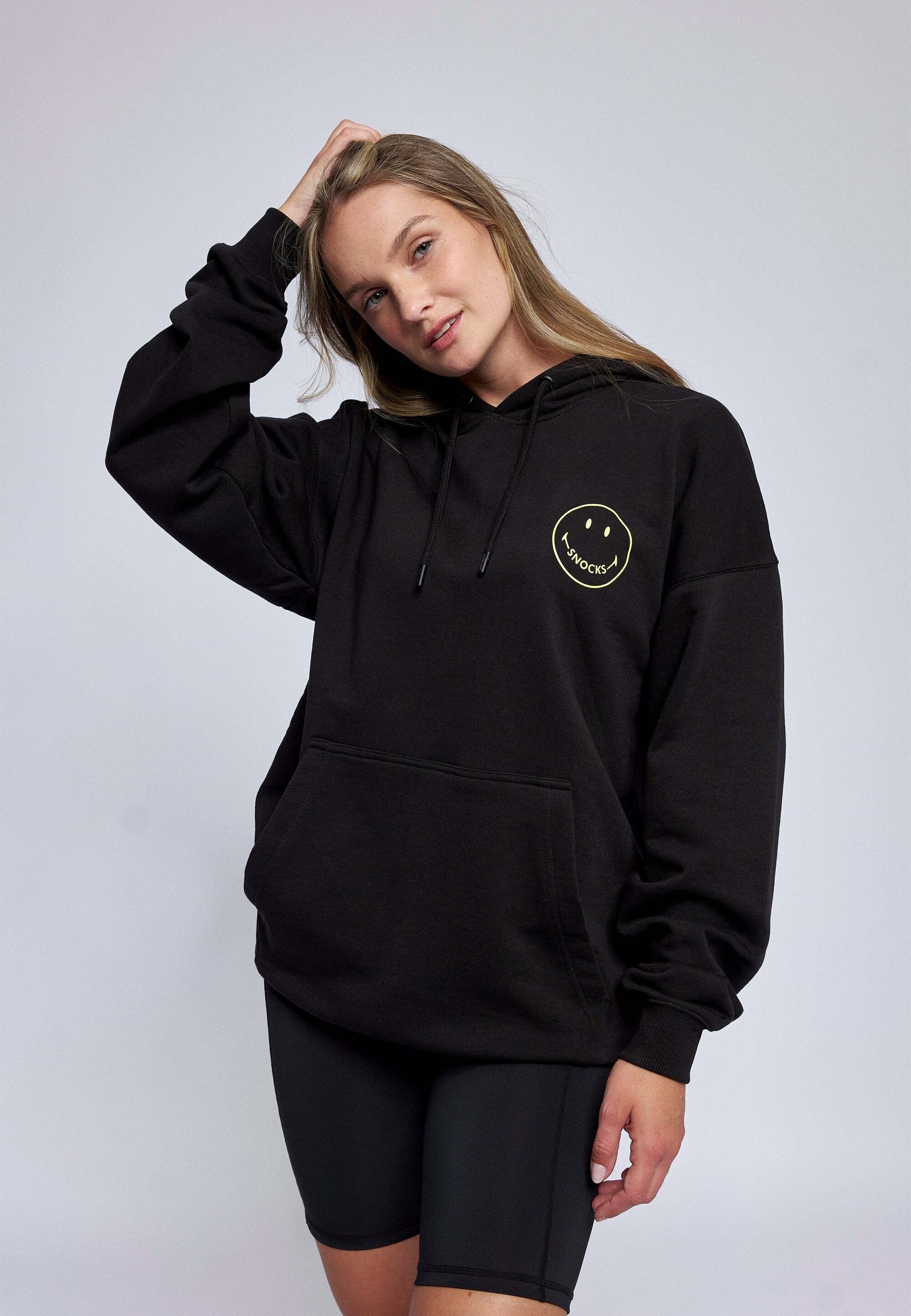 SNOCKS Kapuzenpullover aus 100% Bio-Baumwolle, aus SMILEY X SNOCKS Collection