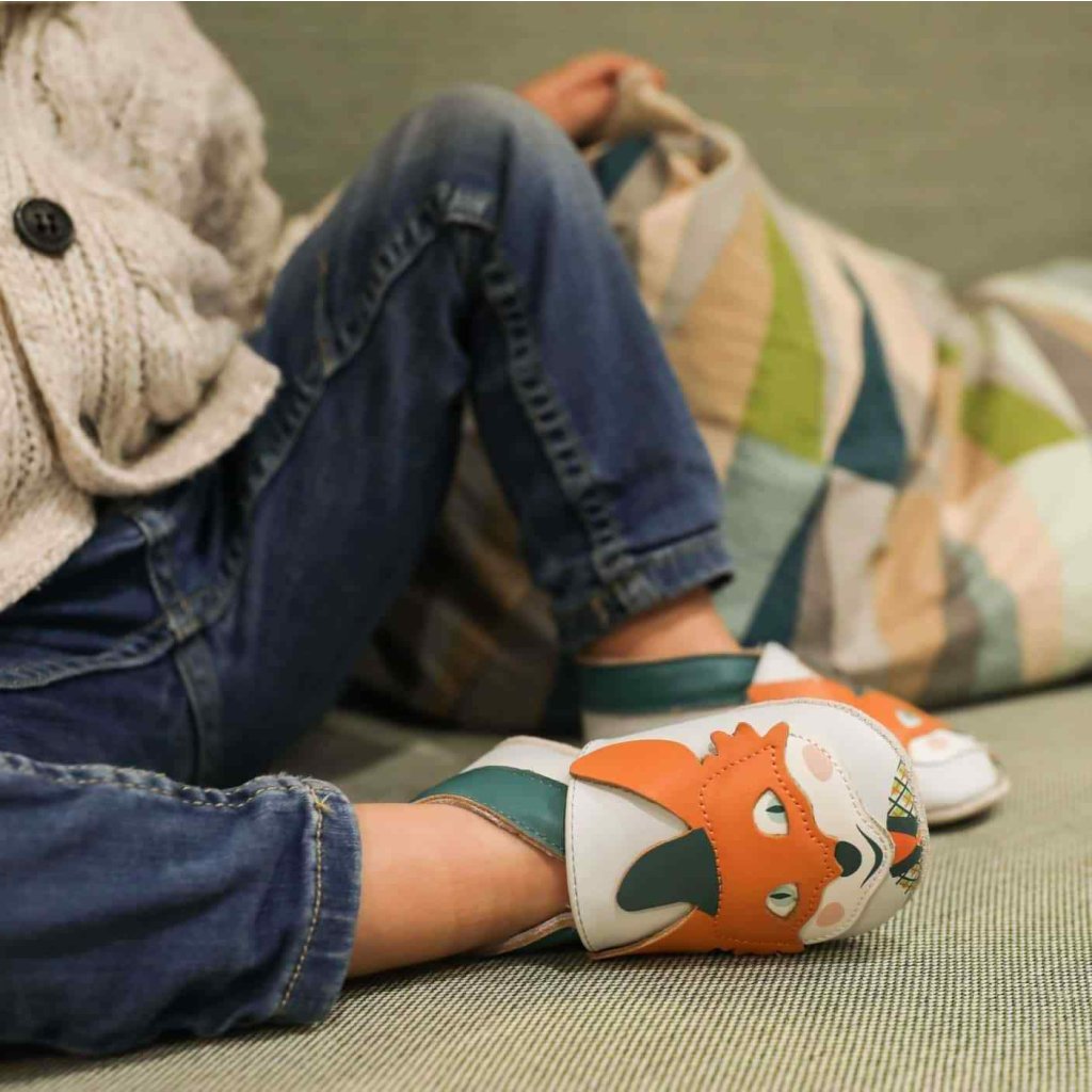 Lait et Miel Renard Robin Hood Krabbelschuhe mit Fuchs