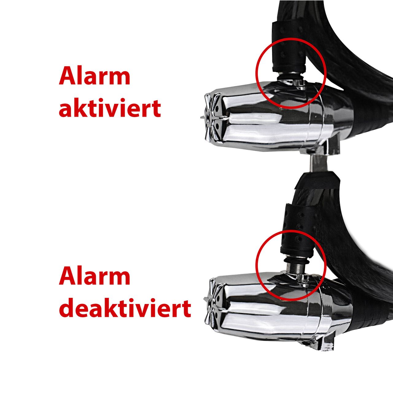 Olympia Stahldraht-Ringschloss OLYMPIA S 200 mit Alarm*
