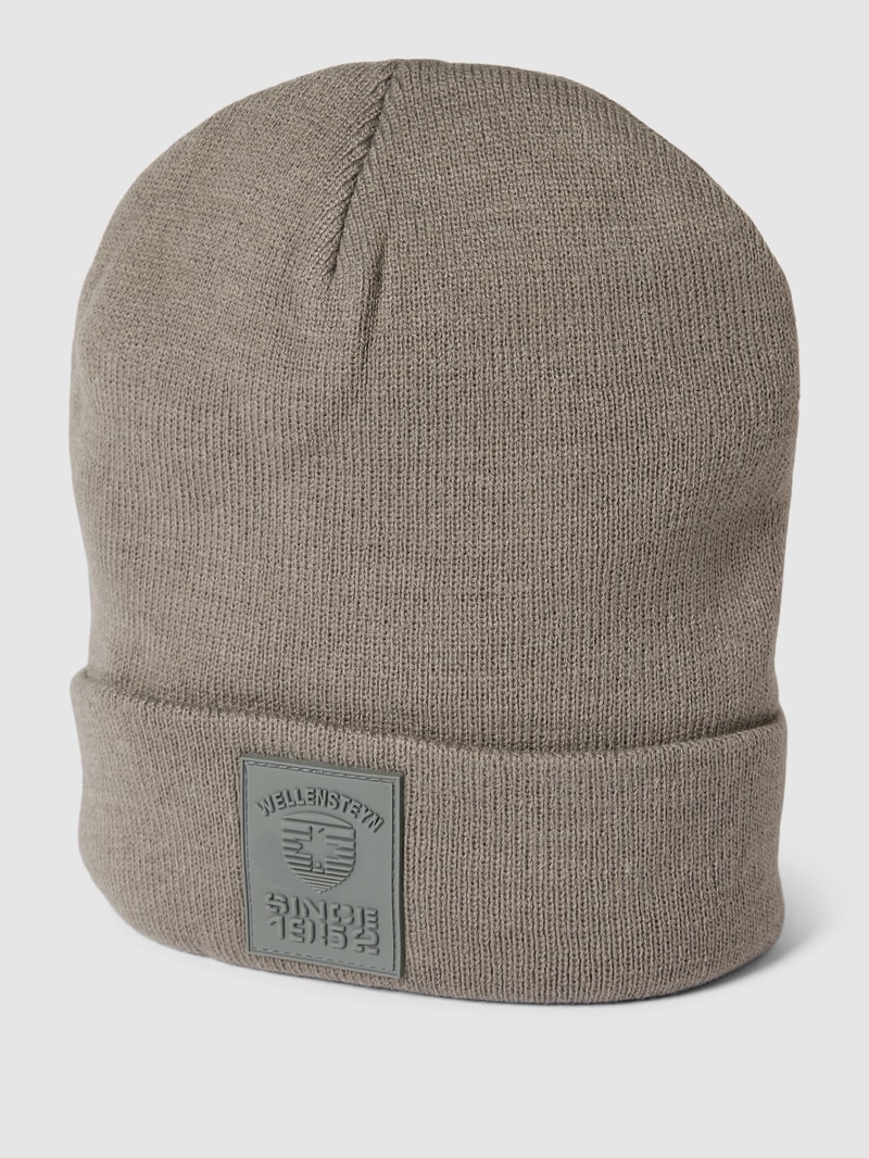 Beanie mit Label-Patch Modell 'BEN' in anthrazit