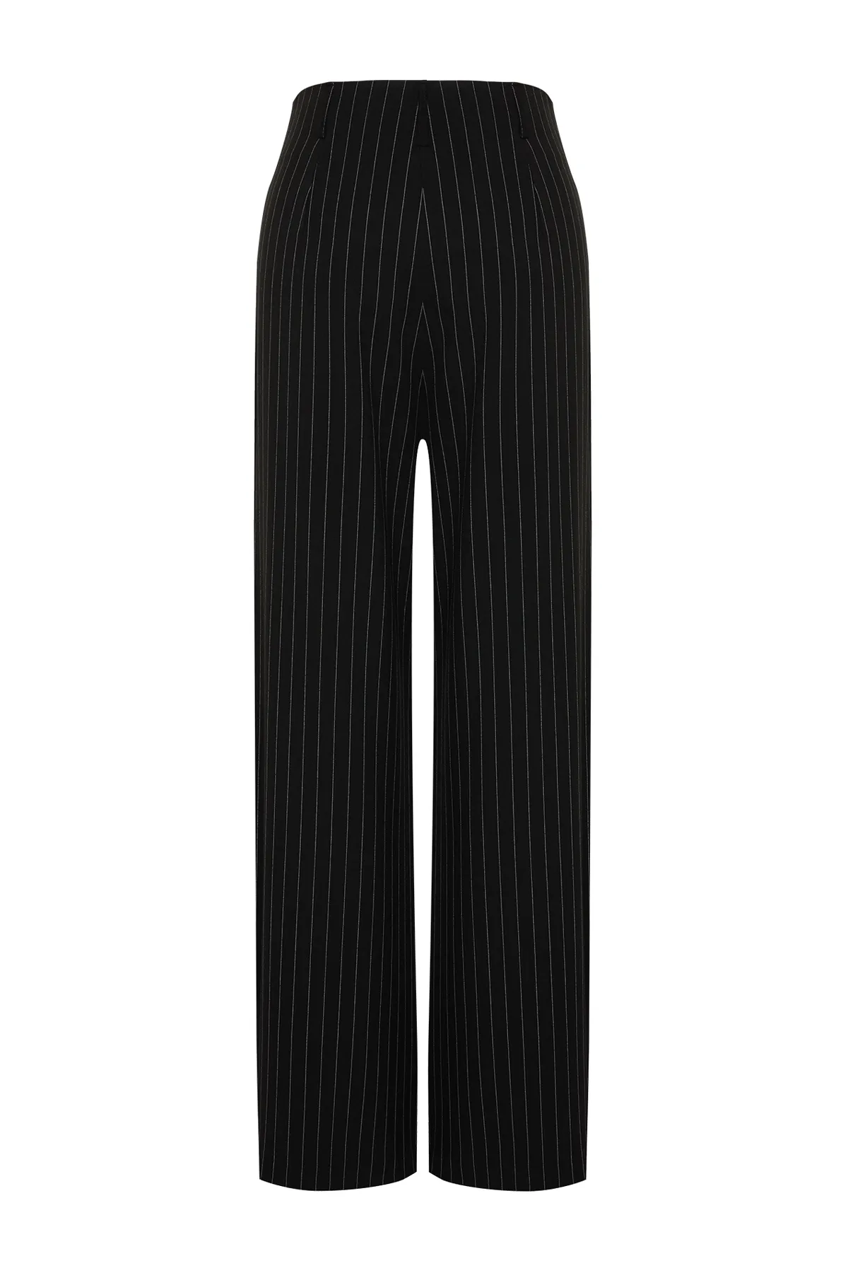 Trendyol Collection  Schwarze, gestreifte Webhose in limitierter Auflage TWOSS24PL00106