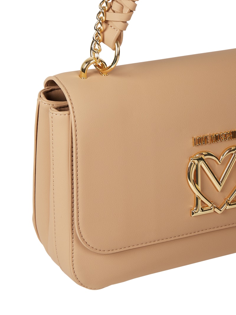 Handtasche mit unterteiltem Hauptfach in sand