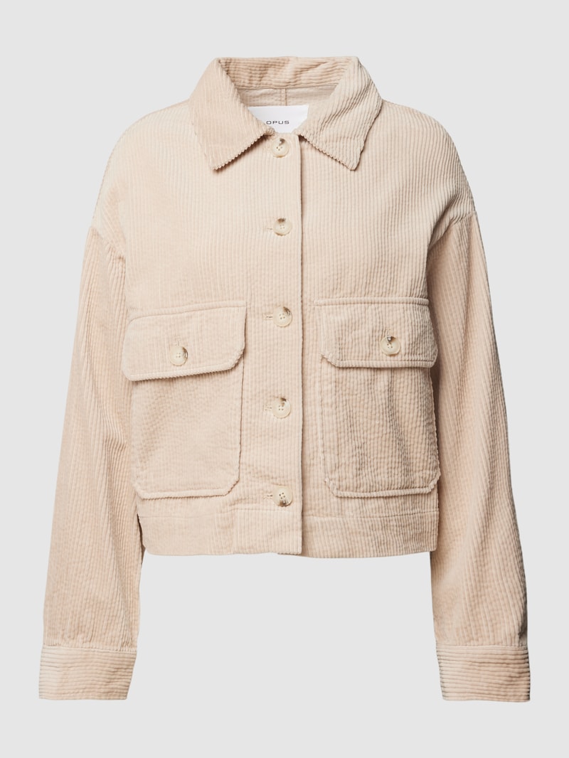 Cordjacke mit Pattentaschen Modell 'Hegola' in beige