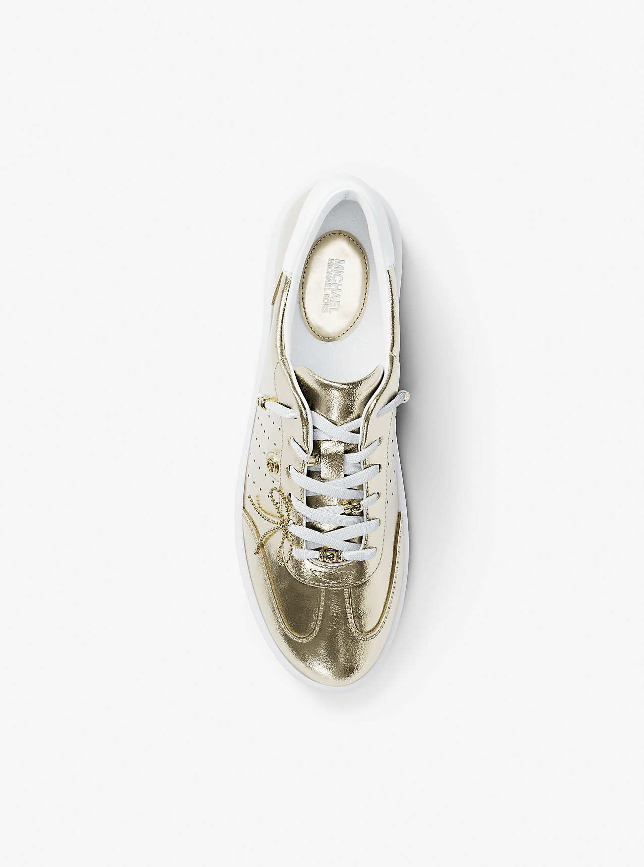 Sneakers Scotty in pelle metallizzata con decorazioni - ORO CHIARO