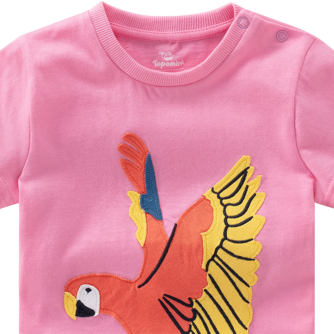 Baby T-Shirt mit Papagei-Applikation