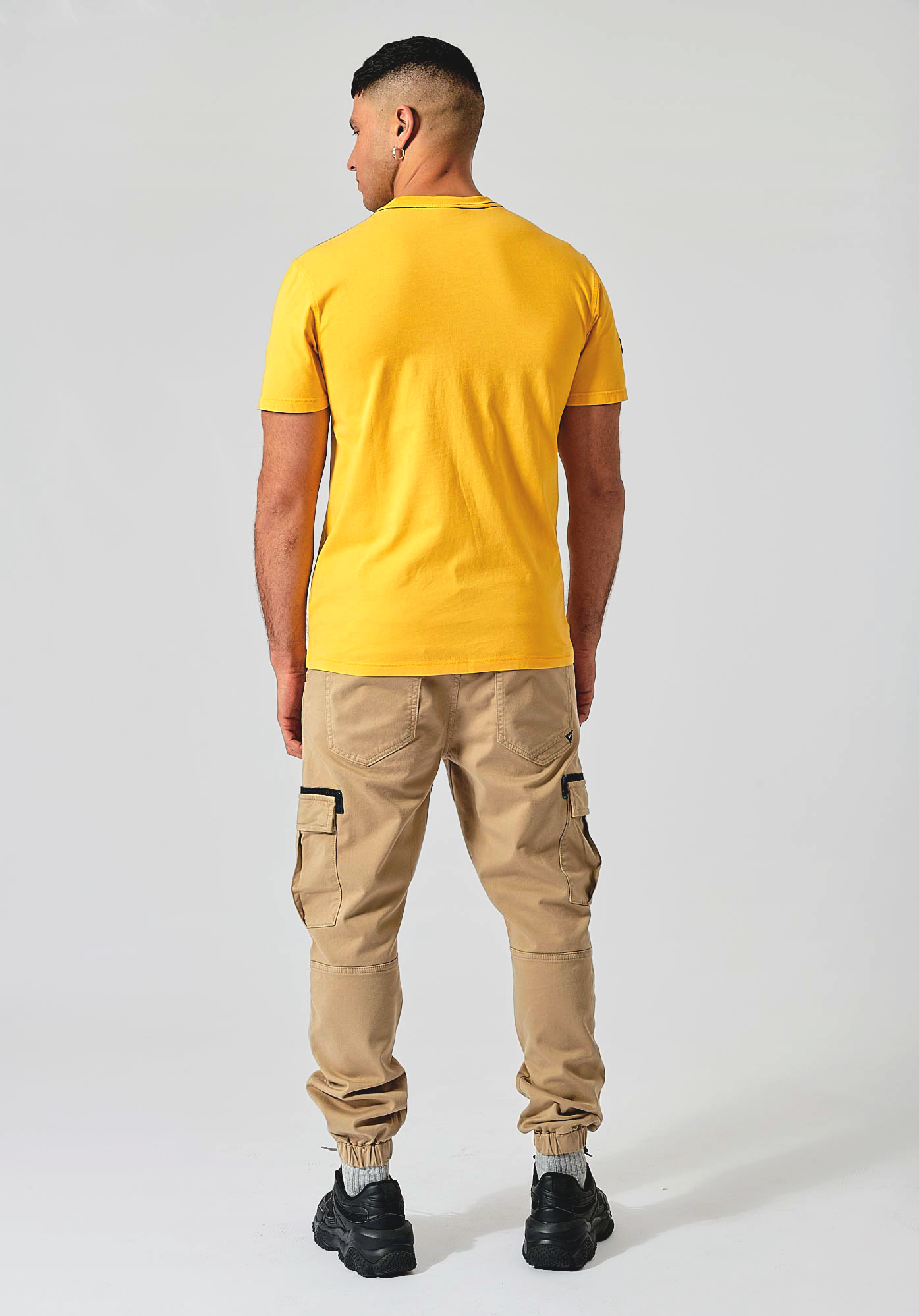 BAREL  T-shirt jaune homme 100% coton