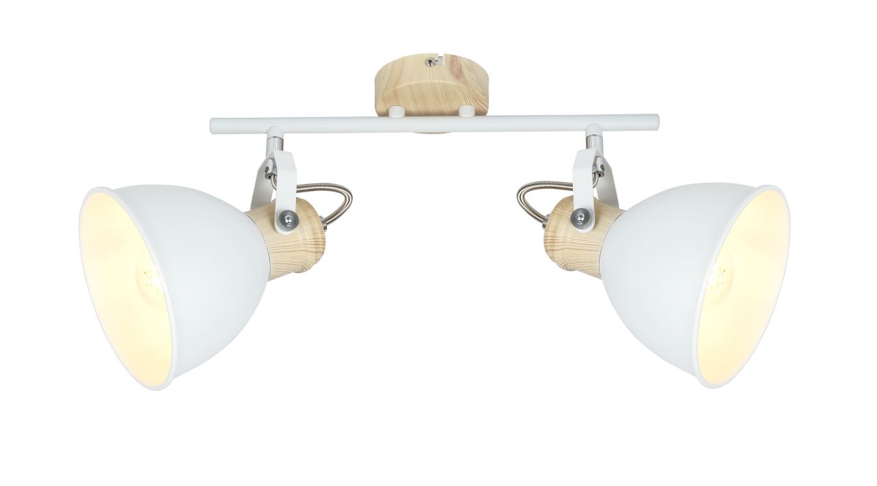 Globo Lighting - WIHO - Strahler Metall weiß, 2x E27