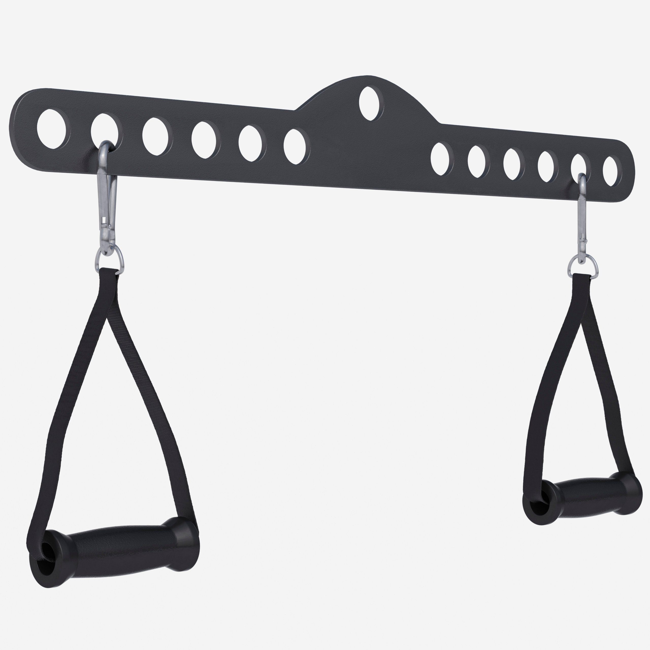 GORILLA SPORTS Trainingsstation Latzugstange inkl. 2 Griffe, Karabiner, Verstellbar - Seilzug, Trizeps