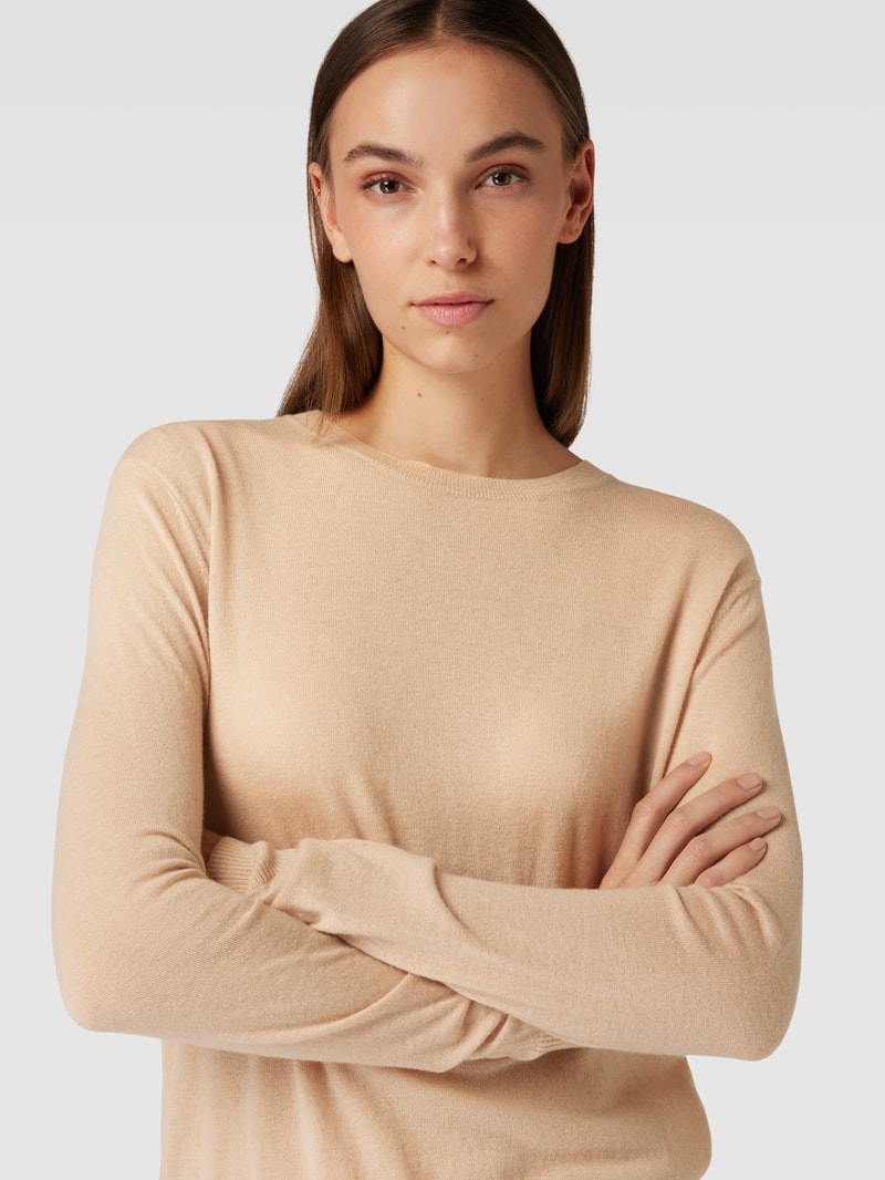 Longsleeve mit Rundhalsausschnitt Modell 'MOCHI' in camel