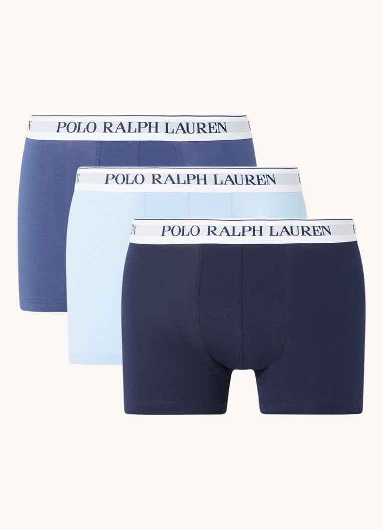 Ralph Lauren Boxer Shorts with logo waistband in a 3-pack