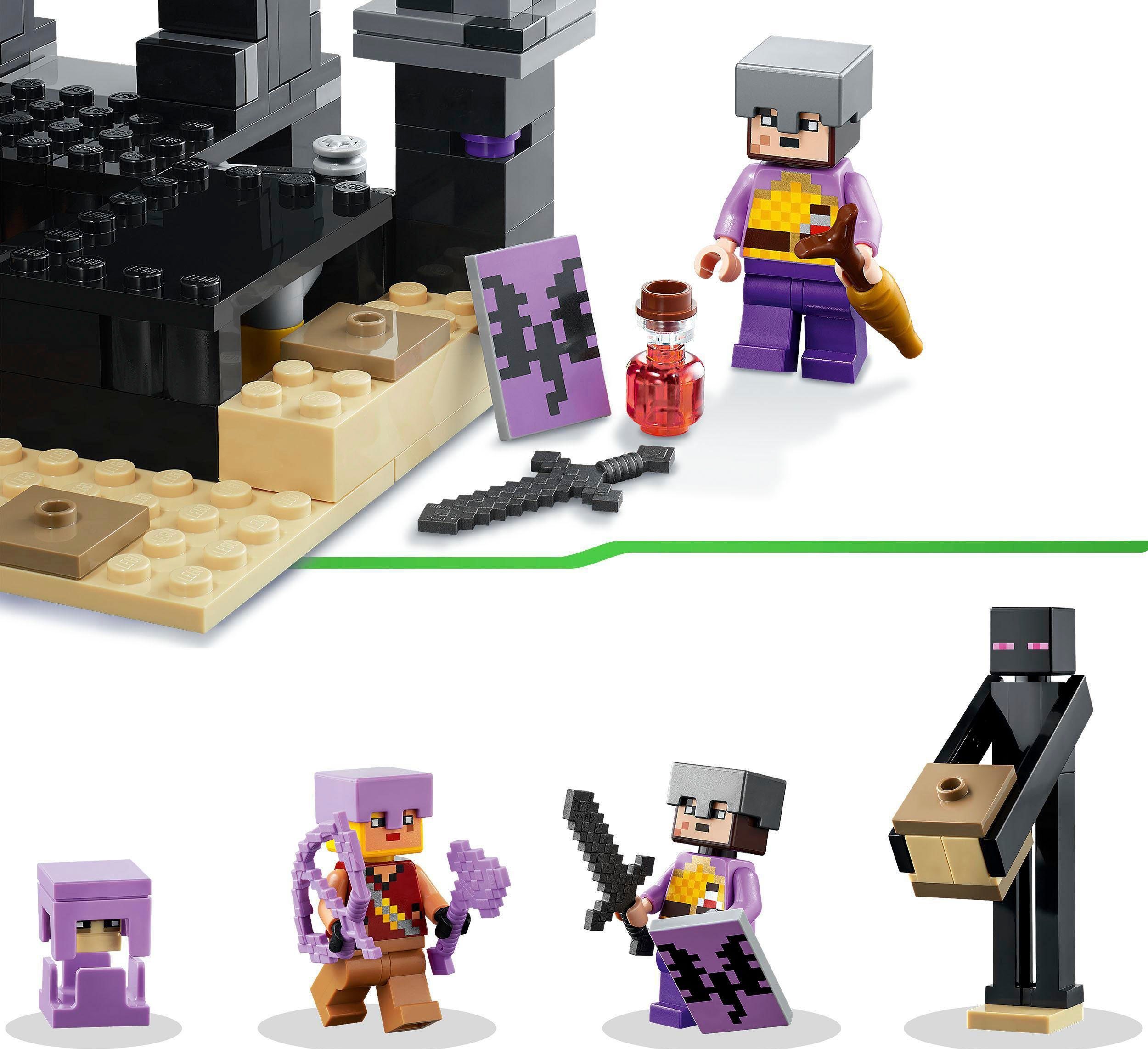 LEGO® Konstruktionsspielsteine Die End-Arena (21242), LEGO® Minecraft, (252 St), Made in Europe