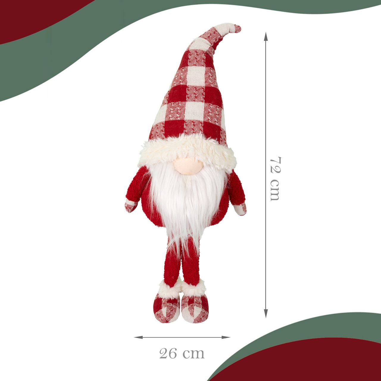 Lemodo dekorativer Textilwichtel 72 cm hoch