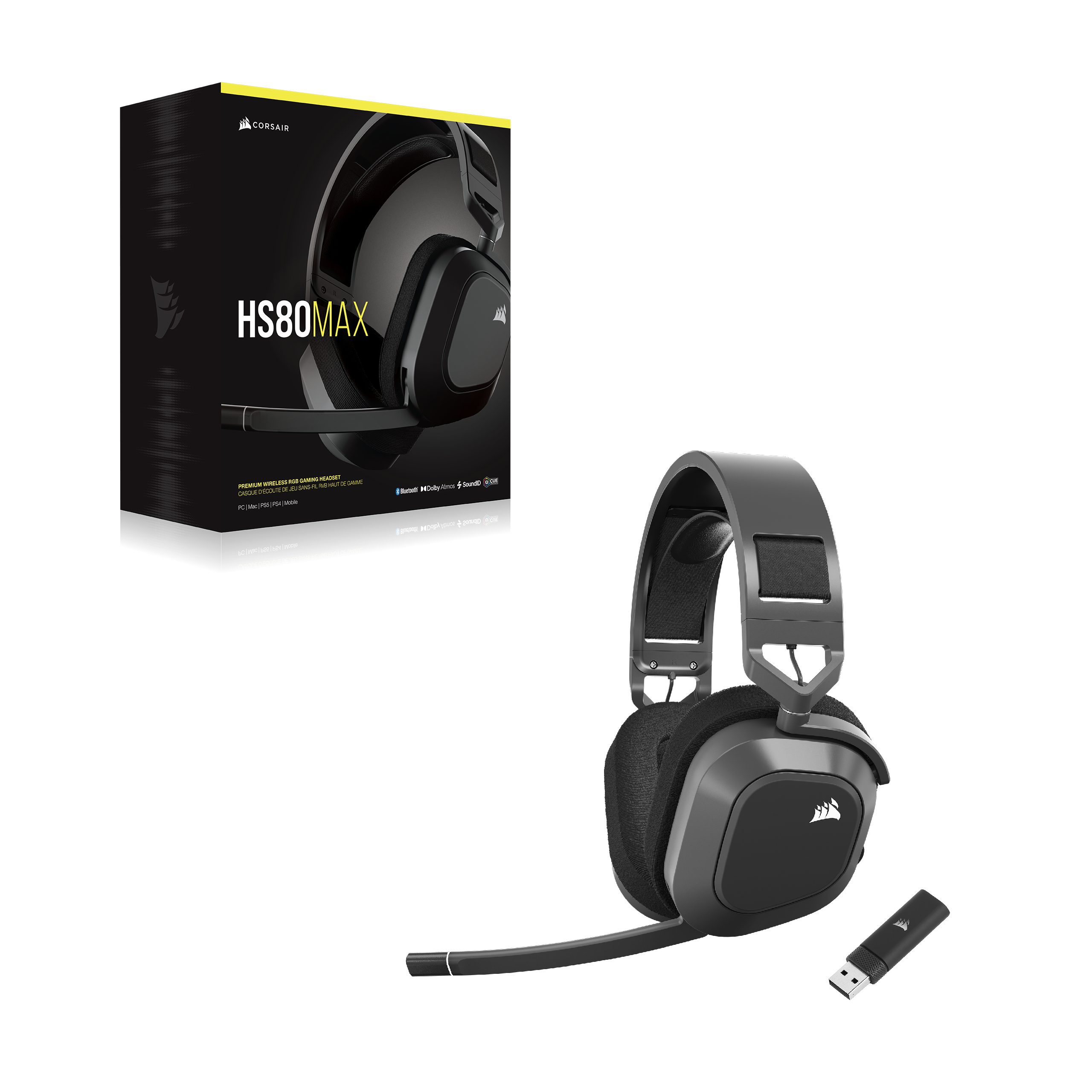 Corsair HS80 MAX Wireless Gaming-Headset (Kabelloses Gaming-Headset)