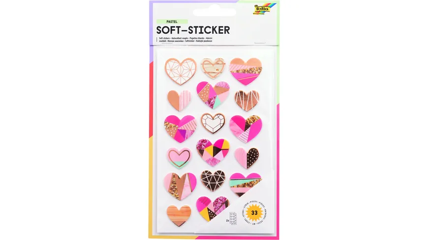 folia Soft-Sticker PASTEL 2 Blatt 33 Sticker