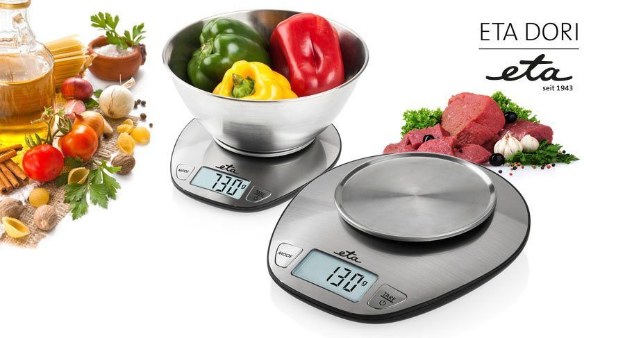 eta Küchenwaage DORI ETA677890000, (2-tlg), bis 5 Kg, LCD Display