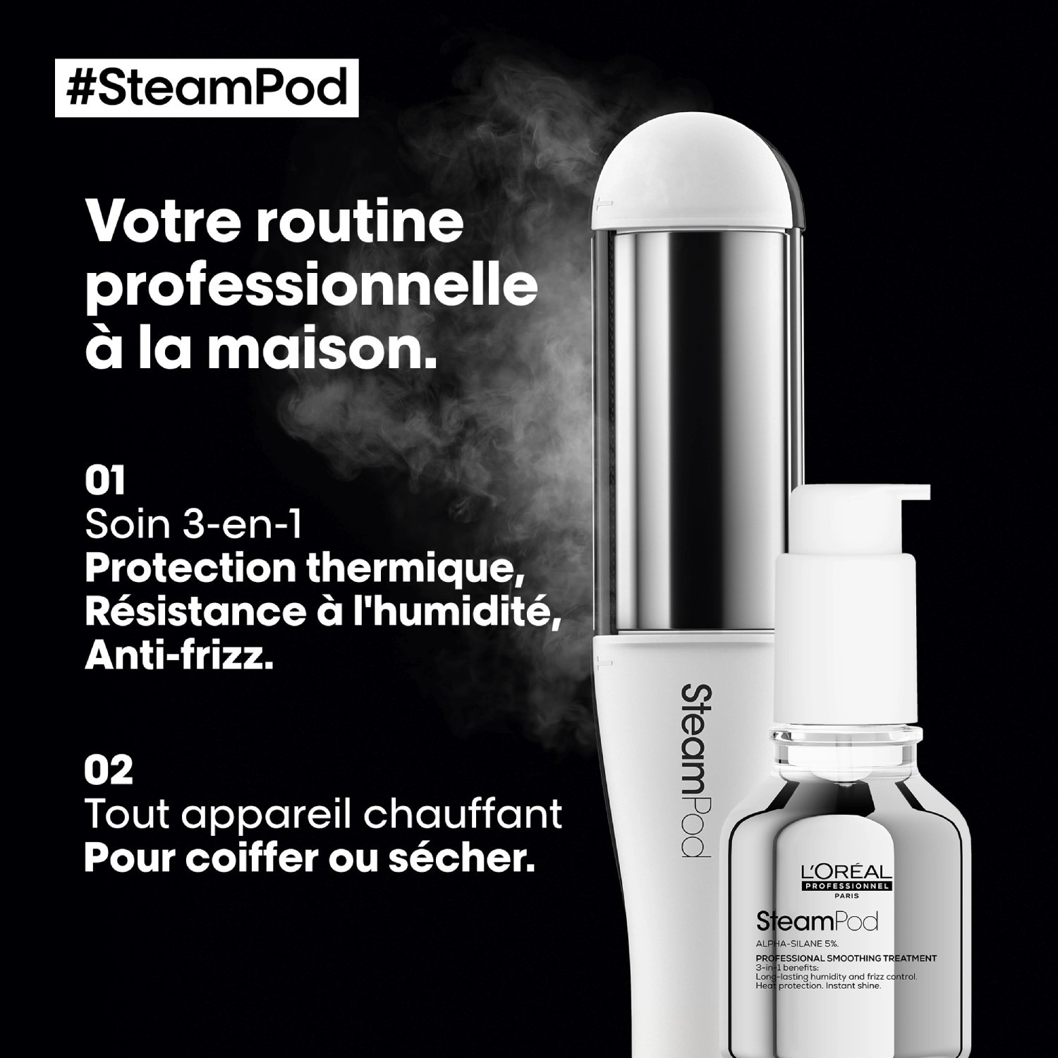 Profesjonalna kuracja wygładzająca L'Oréal Professionnel Paris SteamPod