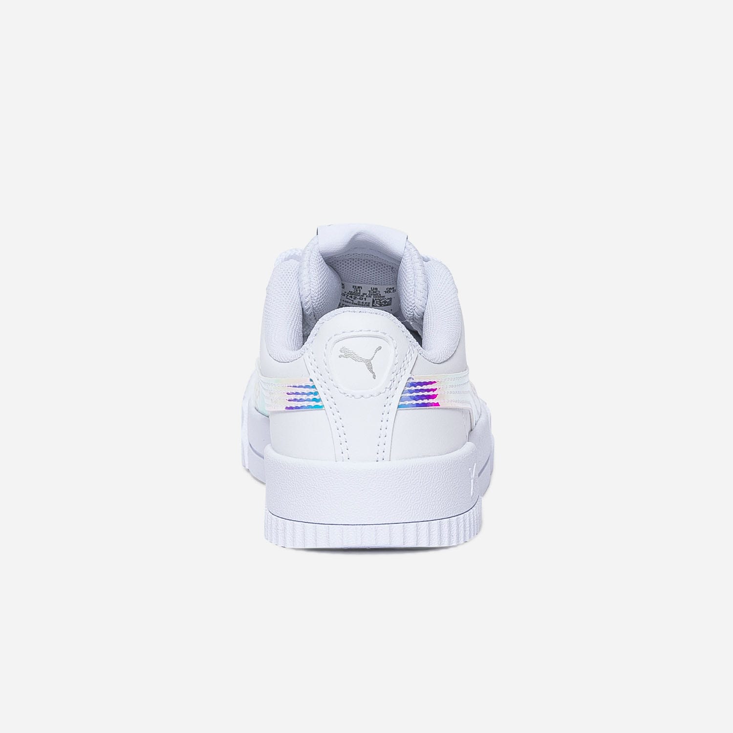 Sneakers PUMA blanche à ligne iridescente