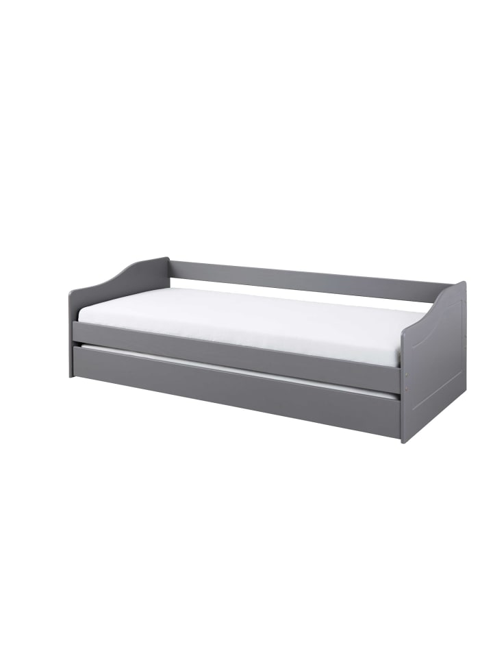ebuy24 Bett Leonie Grau 207 x 96 cm günstig kaufen onesize