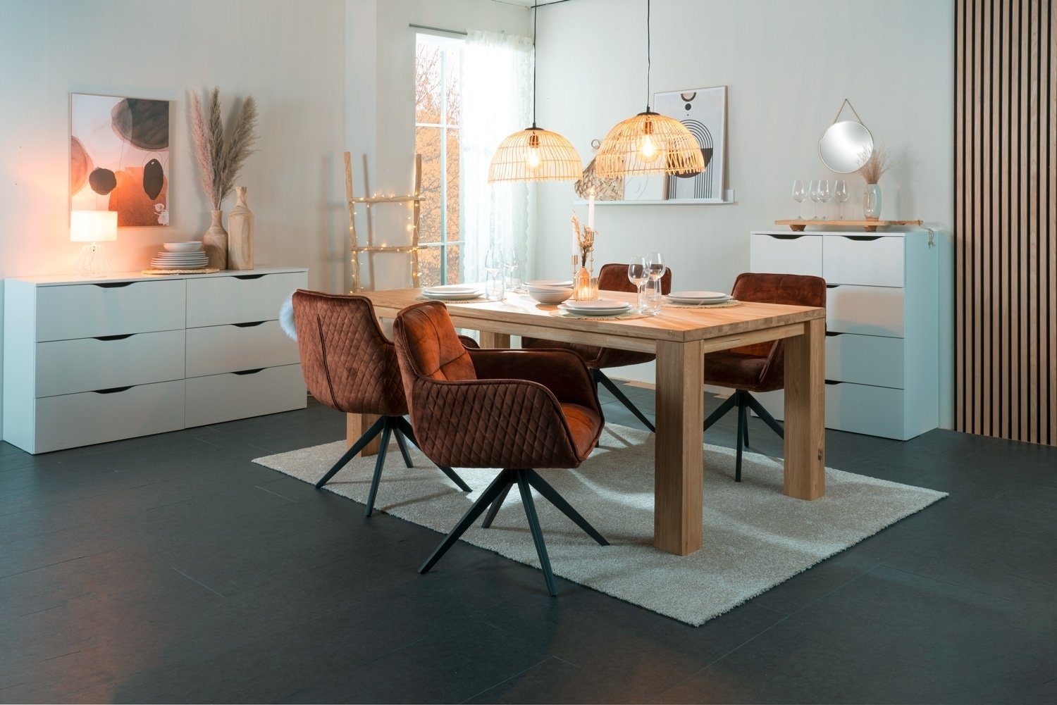 Dekoleiter DELIA, B 50 x H 150 cm, Holz, mit 4 Stufen
