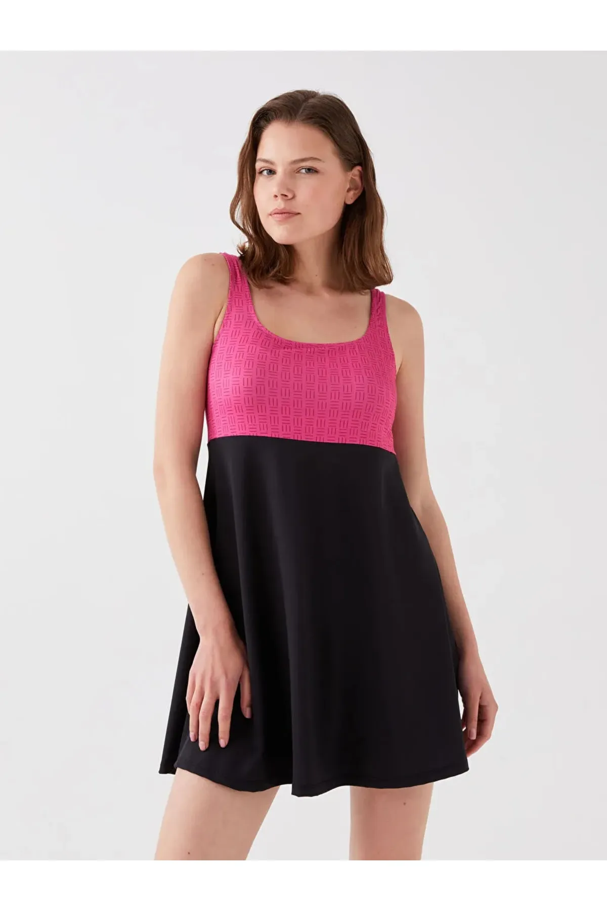 LC Waikiki  Badeanzug - Rosa - Unifarben
