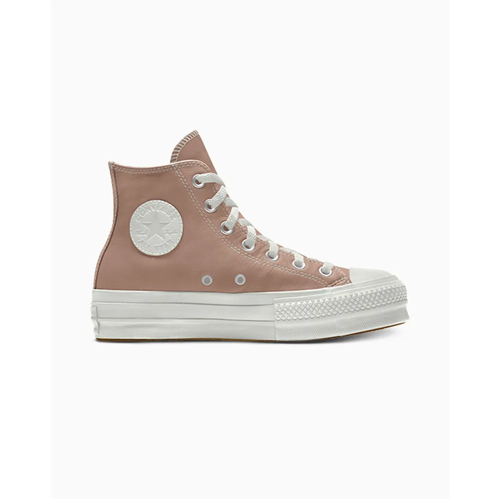Converse Custom Chuck Taylor All Star Lift Platform Leather By You 173157CSP24_VANCHETTABEIGE_SC / pink