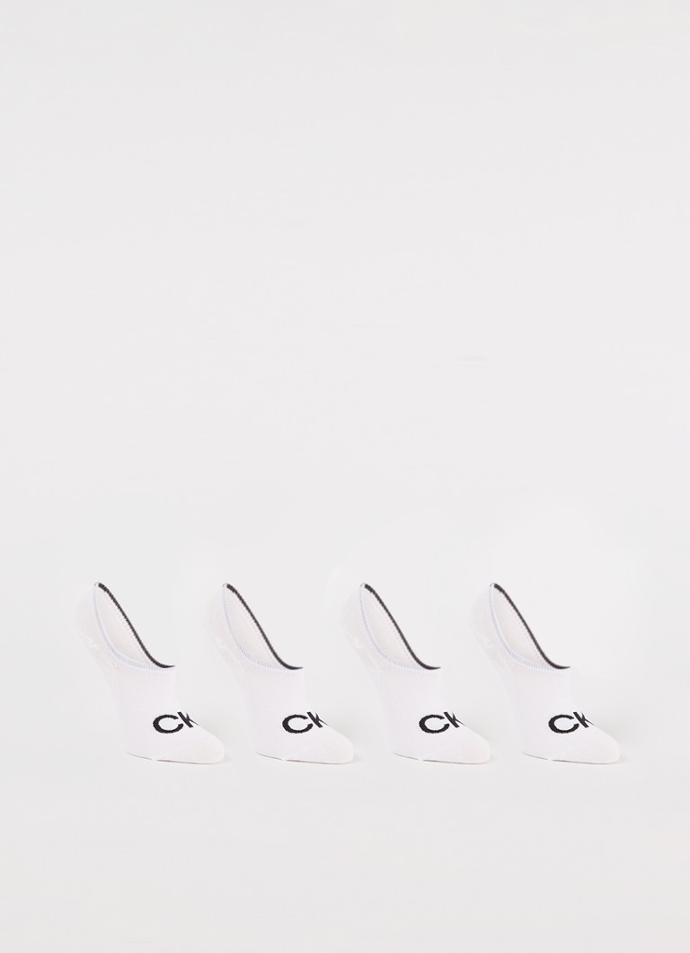 Calzini Calvin Klein Footer con logo, confezione da 4 pezzi.