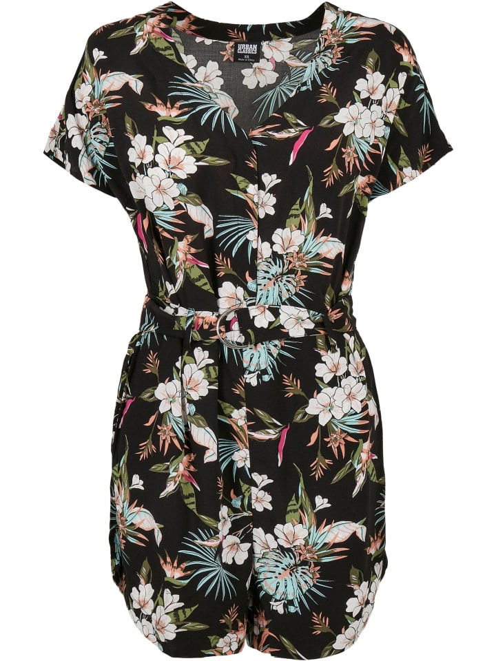 Urban Classics Urban Classics Jumpsuits in black tropical günstig kaufen