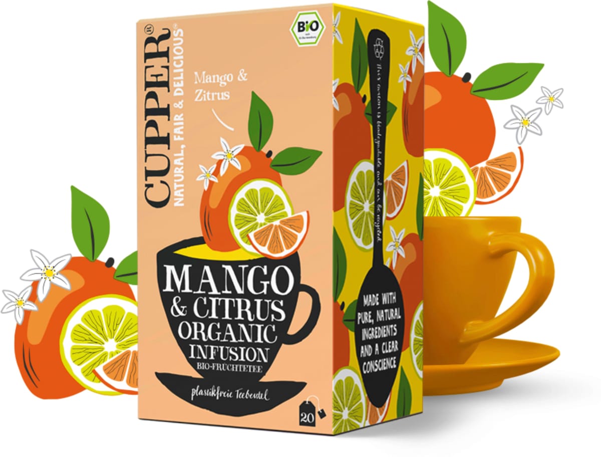 Früchtetee Mango, Citrus (20 Beutel), 36 g