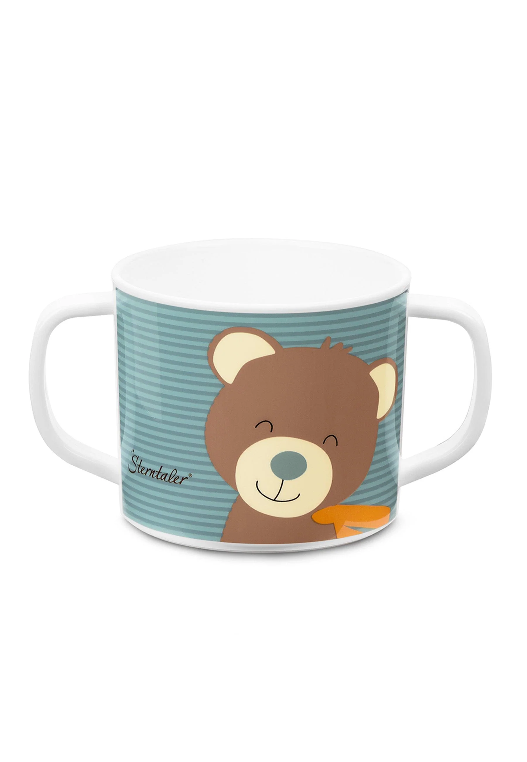Henkeltasse Bär Ben in Grün mit Trinkaufsatz